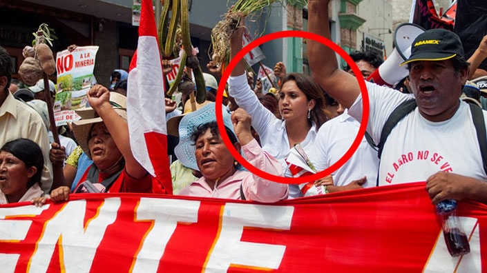 Presidenta del Congreso, Ana María Solórzano, participó en protestas contra Tía María en el año 2011