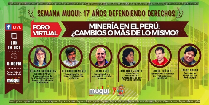 Hoy a las 6pm se realizará Foro: ¿Minería en el Perú, ¿cambios o más de lo mismo?