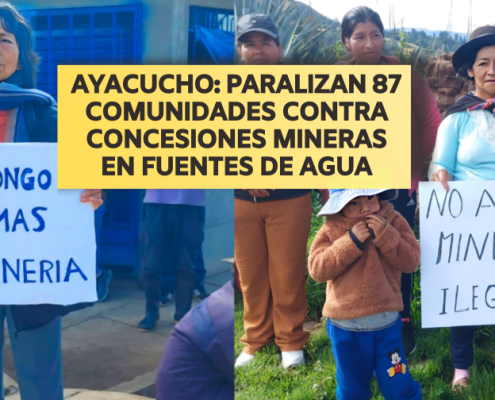 Gran adhesión a paro convocado por comunidades de Vilcashuamán contra concesiones mineras en cabeceras de cuenca